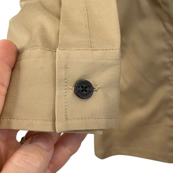 NEW Barbour Bison button up shirt Size 8 designer tan - Picture 9 of 12